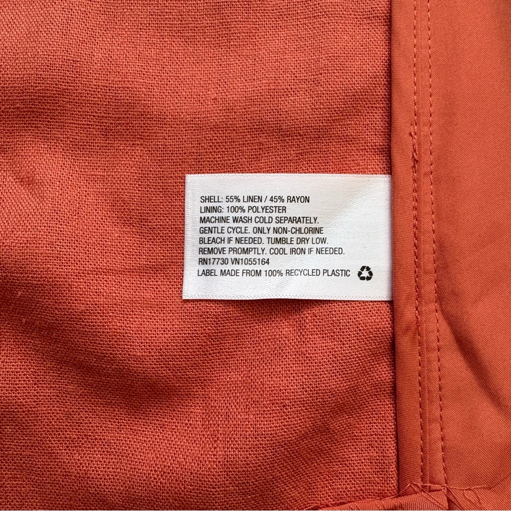 Linen Blend A New Day Women’s Coral Single Button Blazer With Pockets Size Large - Picture 8 of 13